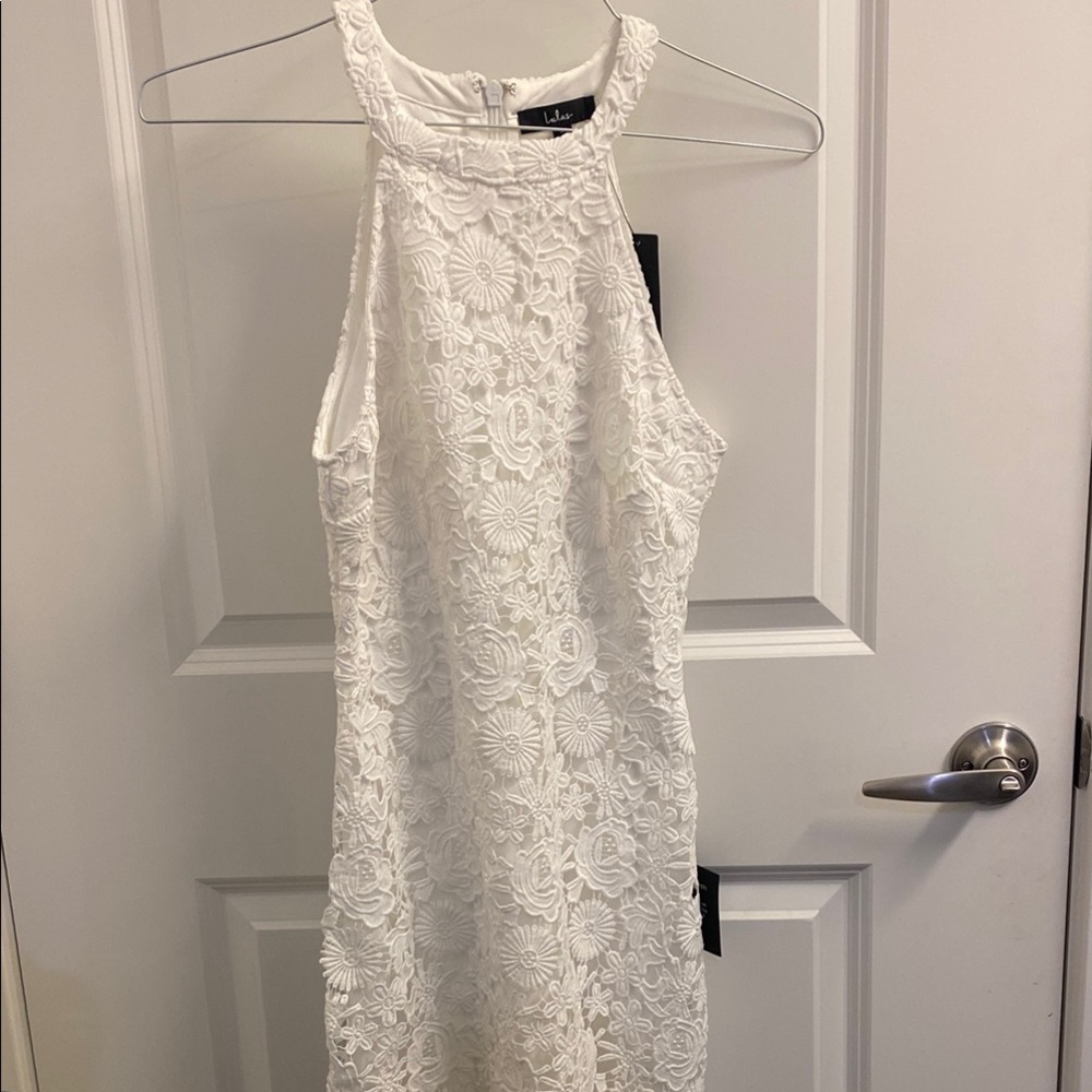 NEW White Lace Halter Dress